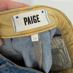 PAIGE Santa Monica Flare‎ Jeans Women's Blue Denim Stretch Bootcut Size 24 thumbnail 3