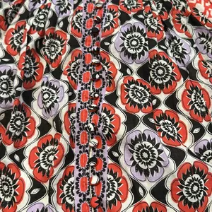 Anthropologie Beaded embroidered Bohemian Floral Print mini dress cotton 12 thumbnail 5