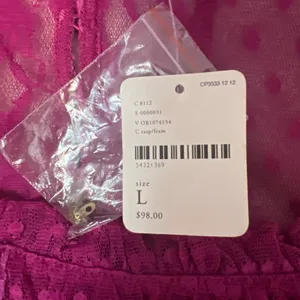 Free People A Little Love Long Sleeve SHEER LACE Top Raspberry Size Large Casual thumbnail 7