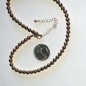 Classic Gold Tone Beaded Boho Necklace thumbnail 4