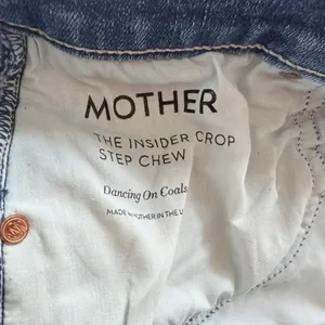 Mother Denim The Insider Step Chew Fray Ankle Jean Size 26 Dancing on Coals Blue thumbnail 9