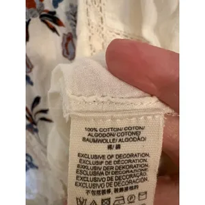 Free People Ivory Embroidered Cotton Gauze‎ Boho Mini Dress Crochet Lace XS thumbnail 5