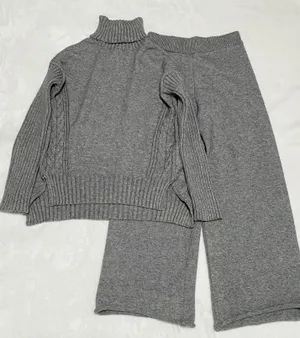 Amazon Gray Knit Turtleneck Sweater & Pants set thumbnail 2