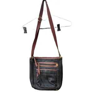 The Sak espresso brown leather crossbody. thumbnail 2