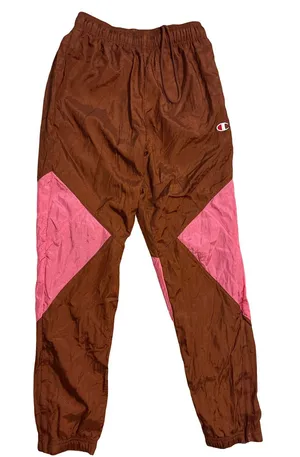 Champion Brown and Pink Colorblock Windbreaker Pants thumbnail 1