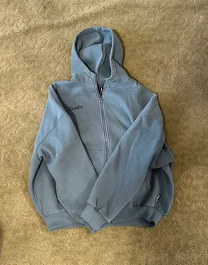 Comfrt blue zip up hoodie thumbnail 1