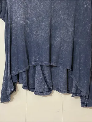 We The Free Free People Mineral Wash Oversized Tunic Tee Blue XS/S Boho thumbnail 3