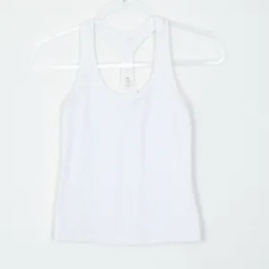 Lululemon Womens Cool Racerback Shorter Length Tank Top White Size 4 thumbnail 2