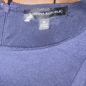 Banana Republic Navy Dress Women Sz 8 Ruffle Detail Lined Office Classic Chic thumbnail 3