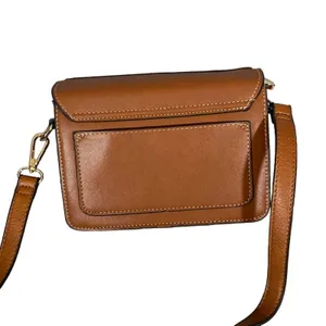 Brown Faux Leather Square Camera Crossbody Messenger Bag Women thumbnail 2