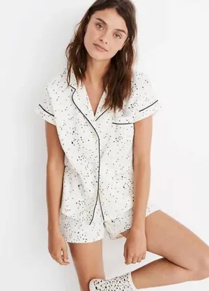 Madewell Flannel Bedtime Pajama Top M thumbnail 1