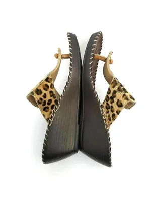 Gabriella Womens Thong Sandals Black Animal Print thumbnail 7