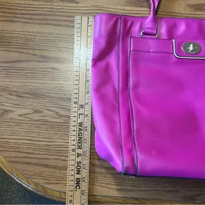 Kate Spade Hampton Road Leather Berry Pink Structured Tote 16"x14”x5” Large thumbnail 9