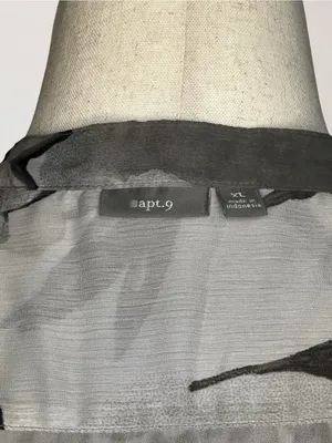Apt. 9 Sheer Black and Gray Lightweight Top thumbnail 6