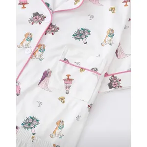 Women's 2-Piece Wedding Print Sleepwear Set Short Sleeve Shorts Extra Large thumbnail 5