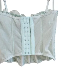 Y2K Out From Under Spaghetti Adjustable Strap Corset Top Mint Green Size Small thumbnail 8