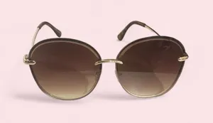 Round Gradient Brown Women’s Sunglasses thumbnail 1