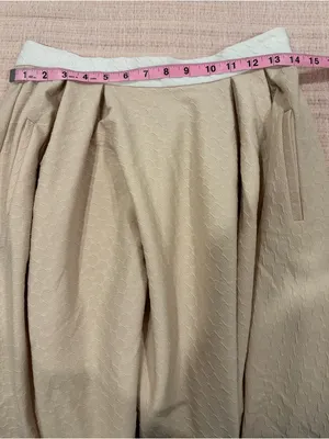 Torn by Ronny Kobo Almond May‎ Textured Lena Pleated Midi Skirt size Medium thumbnail 10