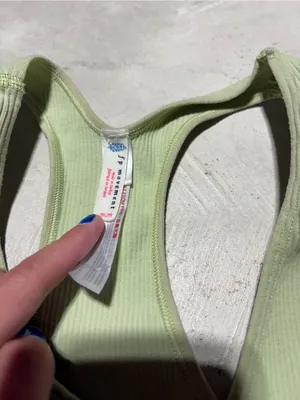 Free people movement FP movement Ribbed Racerback Crop tank top Green medium thumbnail 2