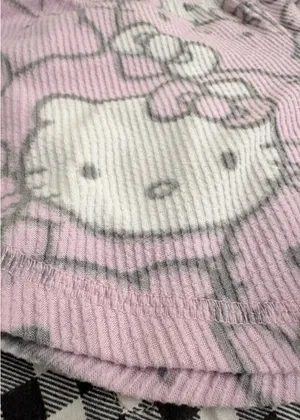 Hello Kitty Sanrio Pink Lounge Shorts Small  thumbnail 2