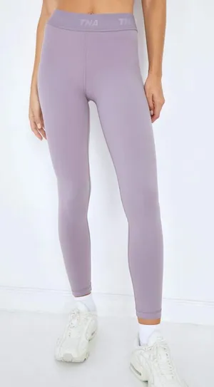 Aritzia TNA Purple Logo Mid Rise 7/8 Leggings Women’s Size Small thumbnail 1