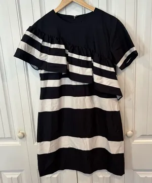 Banana‎ Republic Navy And White Stripe Dress Size Medium thumbnail 1