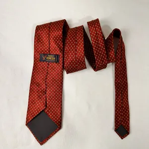 Fabris Venezia Silk Men's Tie Vintage Burgundy Classic Handmade Necktie thumbnail 6
