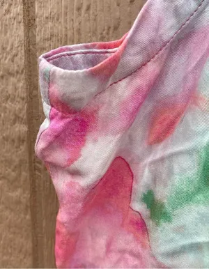 Torrid Womens Shirt Tank Multi Color Watercolor Twill Fit and Flare 12 Large thumbnail 8
