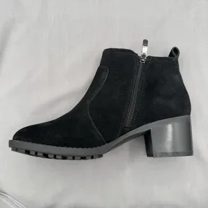 NWT Easy Spirit Segazer Women's Zip Up Short Boot Black Suede US 7.5 Wide thumbnail 9