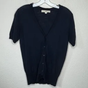 LOFT Cardigan Sweater‎ Navy thumbnail 5
