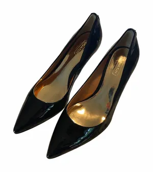 Coach Zoee Pump Women 6.5B Black Patent Leather Officecore Pointed Stiletto Heel thumbnail 1