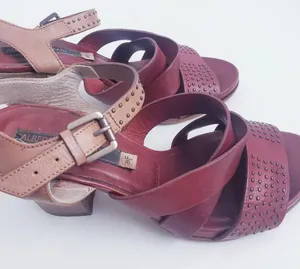 Alberto Fermani Stud Strappy Chunky Heels Size 6.5 thumbnail 6