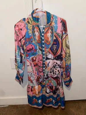Women’s Patterned Shift Dress thumbnail 1