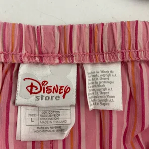 Disney Store women's‎ pink striped drawstring waist piglet patch pajama pants L thumbnail 6