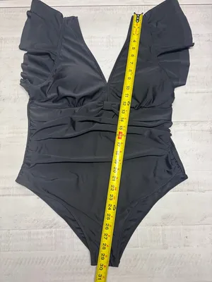Plus Size Tummy Control Swimsuit Full Coverage Retro Ruffle Swimwear thumbnail 6