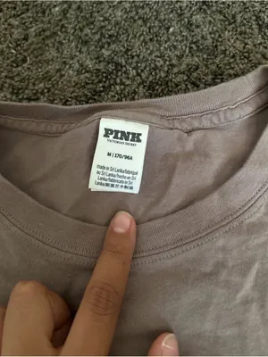 PINK VS Brown Short Sleeve Tee Size Medium 0383 thumbnail 3