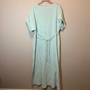 Nomad The Label Mint Green Cotton V-Neck Maxi Dress with Pockets Women's Small thumbnail 7