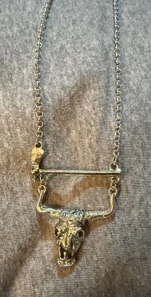 Arizona Jean Company Silver Bull Pendant Necklace thumbnail 1
