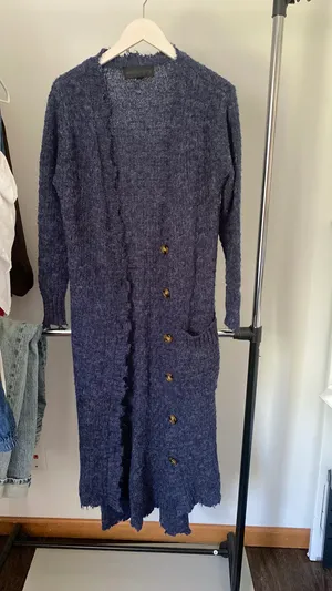Kendall + Kylie Sweater Cardigan Blue thumbnail 2