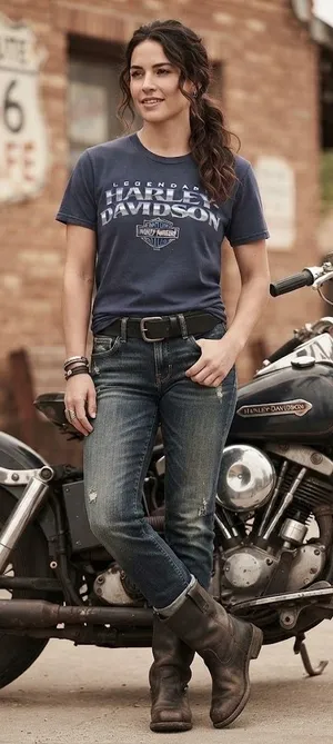 Harley-Davidson Legendary Motorcycles Graphic T-Shirt Collectible Omaha Nebraska thumbnail 1