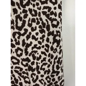 J.Crew Cafe Capri Pants Womens 10 Brown Leopard Print 100% Linen Tapered Cuffed‎ thumbnail 6