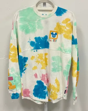 2022 Disney Parks Walt‎ Disney World Spirit Jersey Tie Dye Long Sleeve Small thumbnail 1