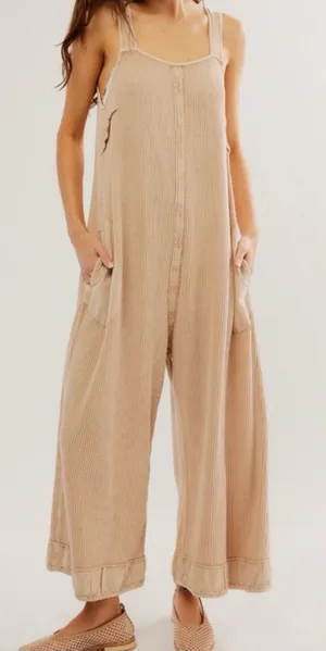 NWOT Free People FP One Callie One Piece - tan cream - XL thumbnail 1