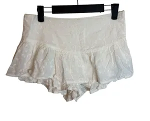 Et Clet White Cotton Eyelet Micro Mini Skort thumbnail 1