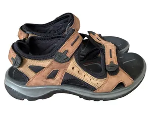 ECCO Yucatan Women’s 39 Brown Nubuck Leather Hiking Sport Sandals Receptor thumbnail 1