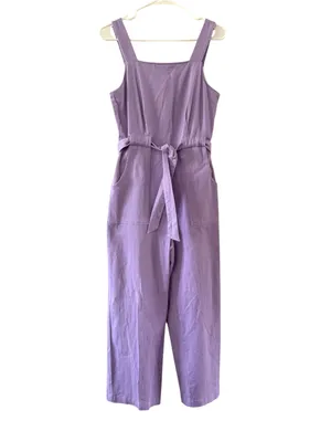 Copper Key Lilac Wide-Leg Crop Jumpsuit with Tie Waist thumbnail 6