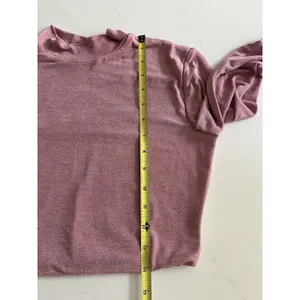 MESHKI Georgina Long Sleeve Crop Top in Pink Size Small thumbnail 7