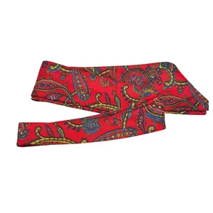 VTG 70s Red Paisley Dagger Collar Midi Dress with Matching Belt M Whimsygoth thumbnail 13