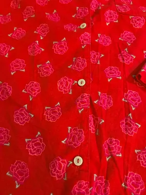 Victoria's Secret Red Floral Button-Front Pajama Set women’s vintage medium thumbnail 6