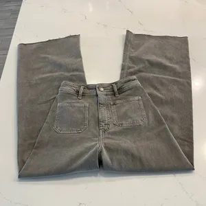 Zara The Patch Pocket Marine Straight Jean‎ Grey Size 2 thumbnail 5